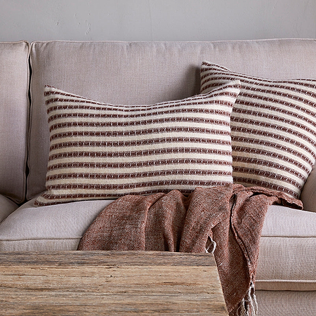 Sanval Wool Cushion Cover - Burgundy-nkuku