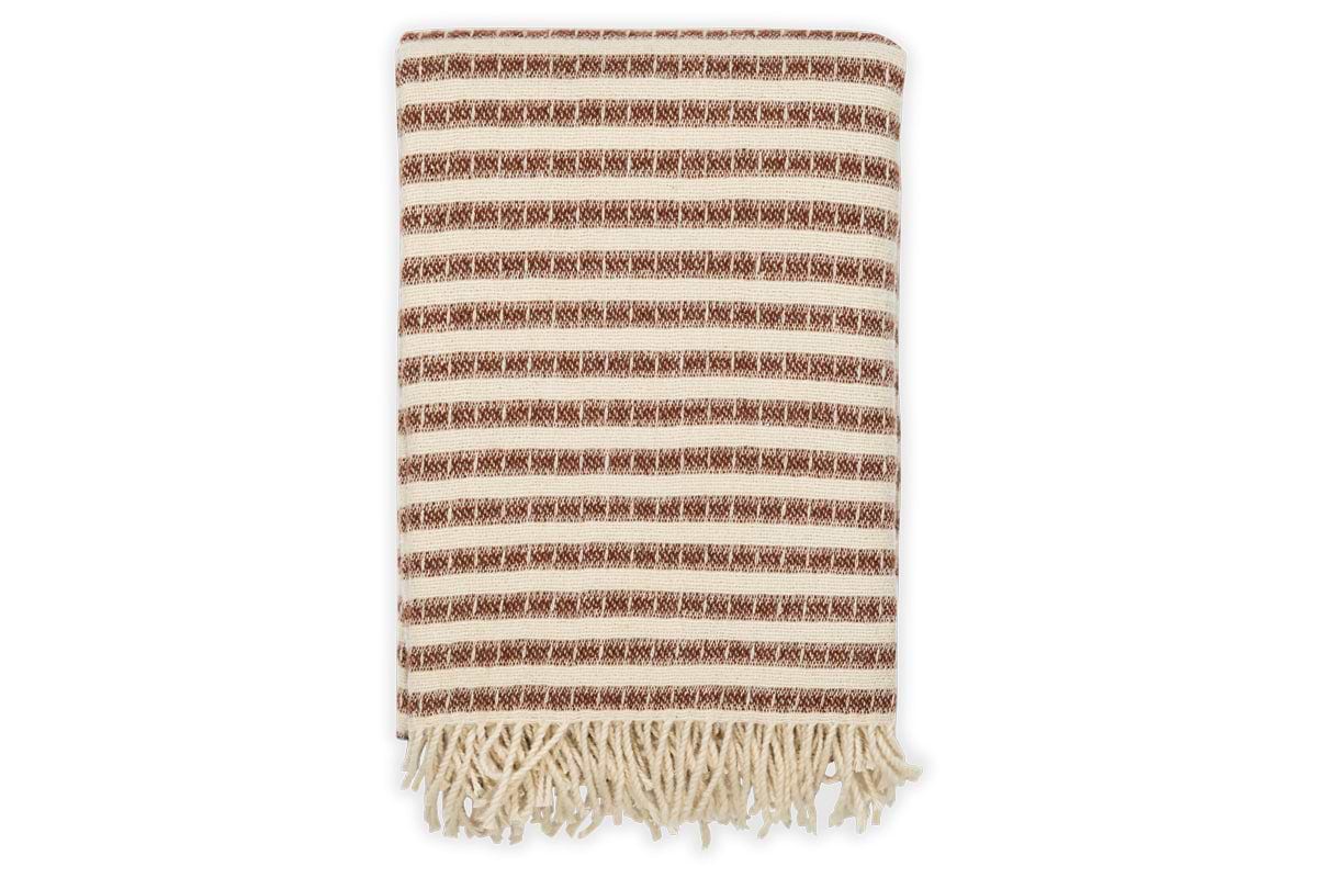 Sanval Wool Throw - Burgundy
