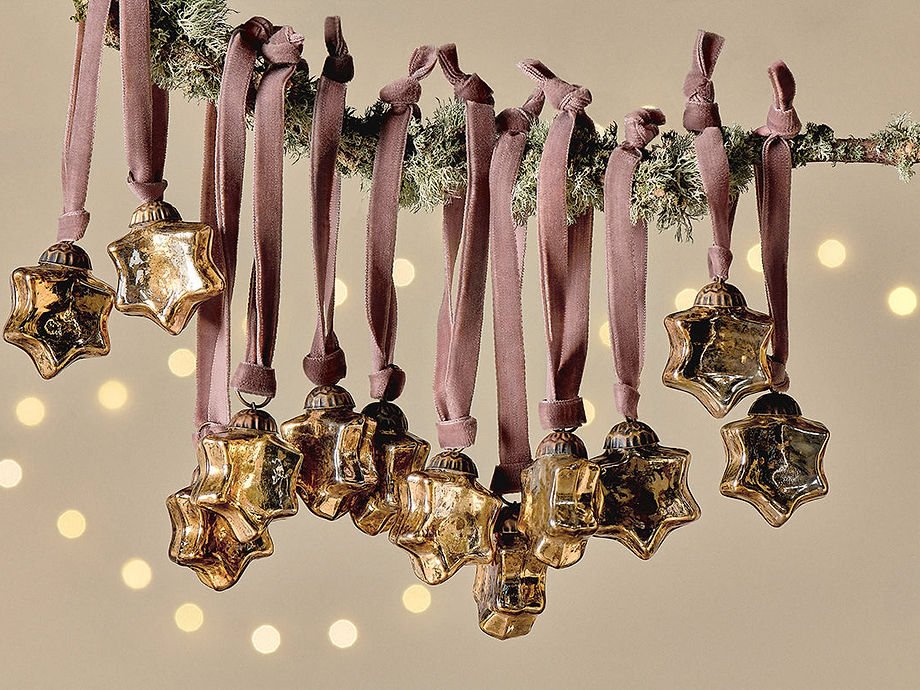 Sardi Star Baubles - Gold (Set of 12)