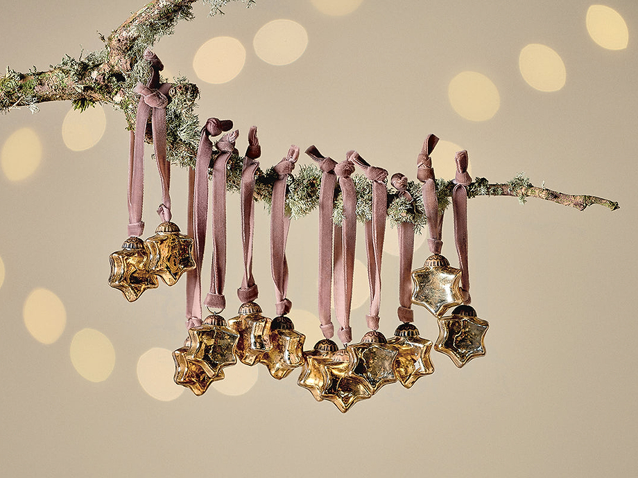 Sardi Star Baubles - Gold (Set of 12)