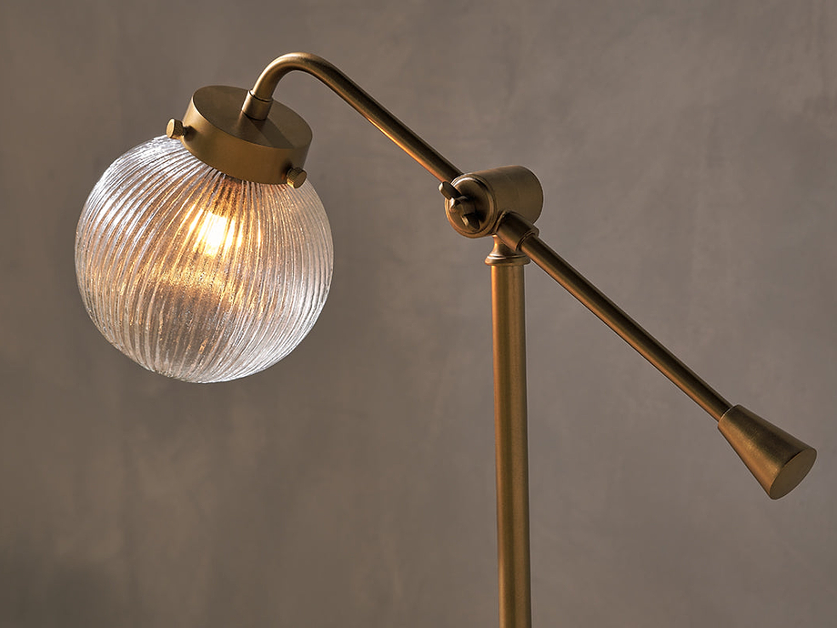 Sengol Recycled Glass Desk Lamp - Antique Brass