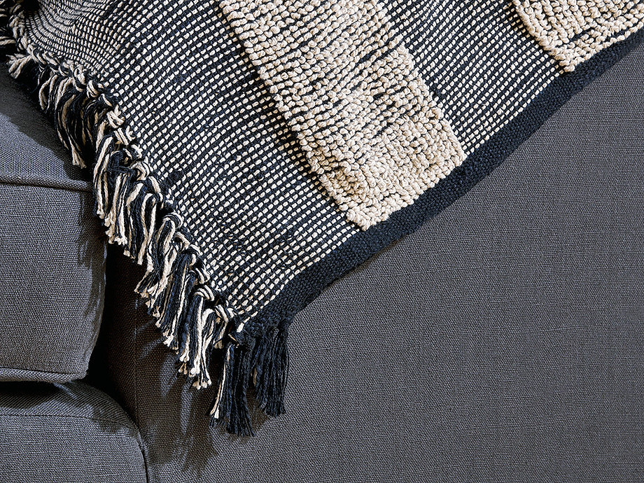 Shal Cotton Throw - Black & Off White