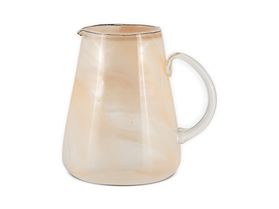 Shirali Marble Swirl Jug - Apricot