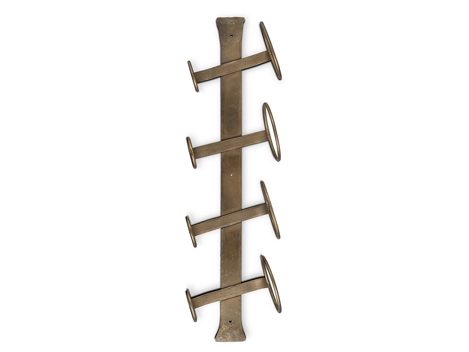 Shray Iron Wine Rack - Antique Brass