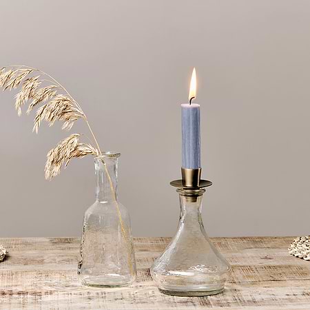 Sirsa Glass Candlestick - Clear-nkuku