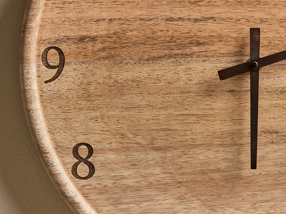 Som Mango Wood Clock - Natural