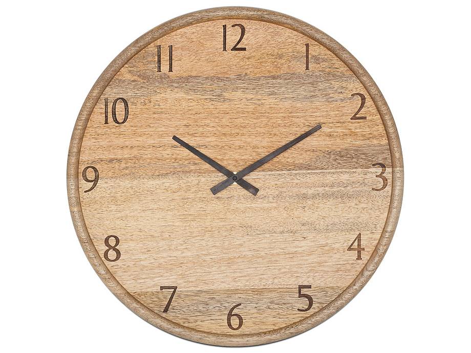 Som Mango Wood Clock - Natural