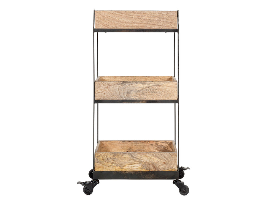 Soma Mango Wood Storage Trolley