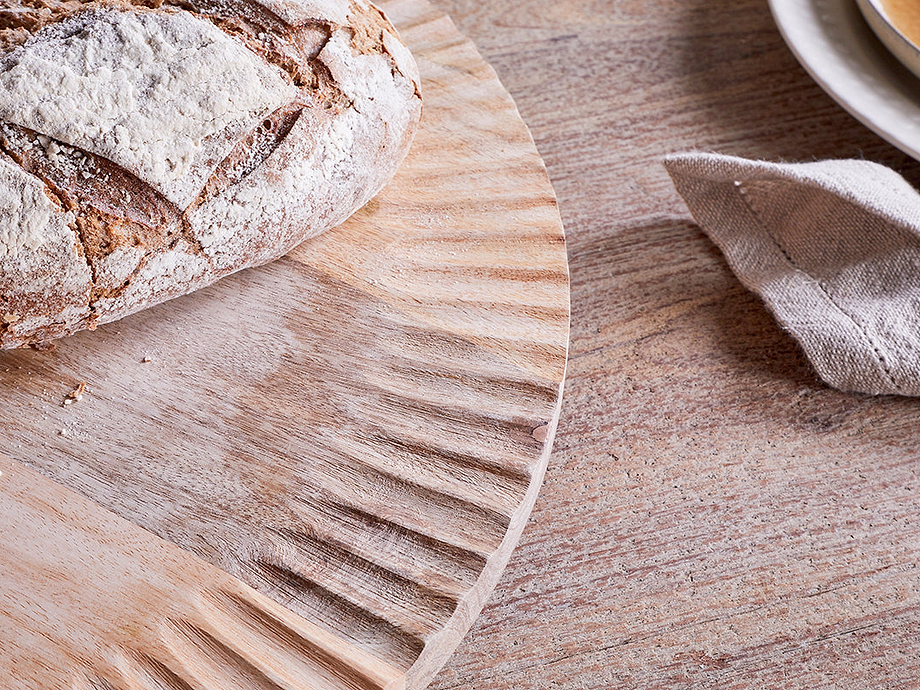 Soria Mango Wood Lazy Susan - Natural