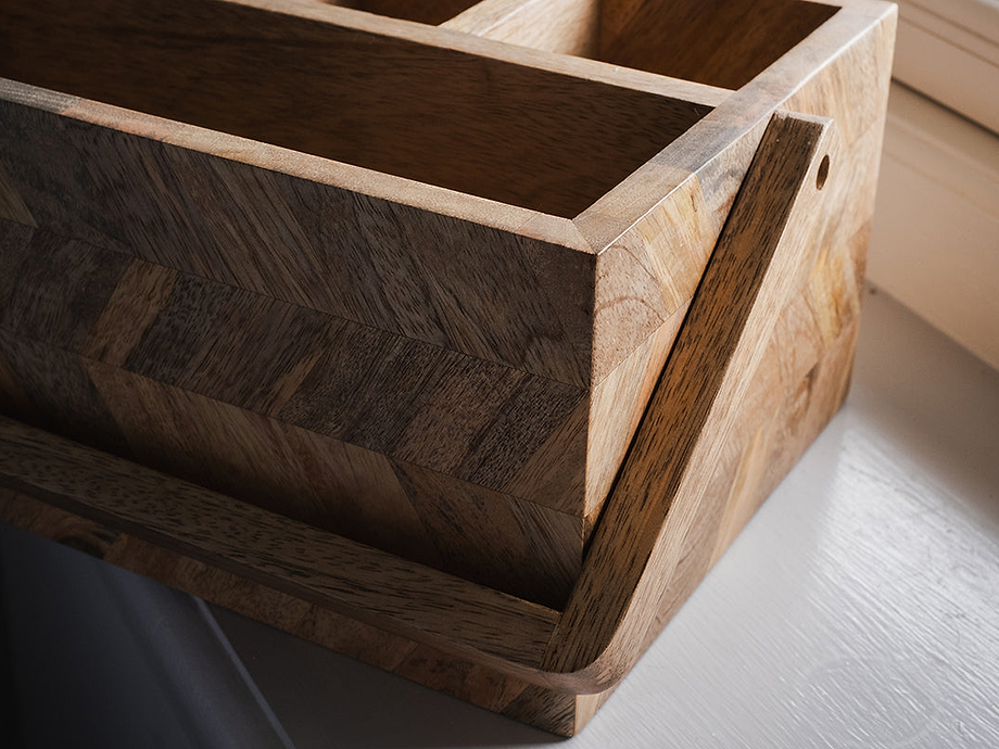 Sukha Mango Wood Caddy - Natural