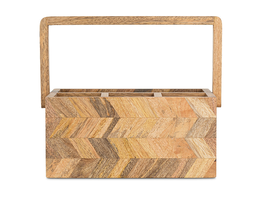 Sukha Mango Wood Caddy - Natural