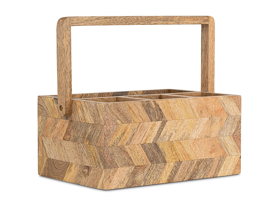 Sukha Mango Wood Caddy - Natural