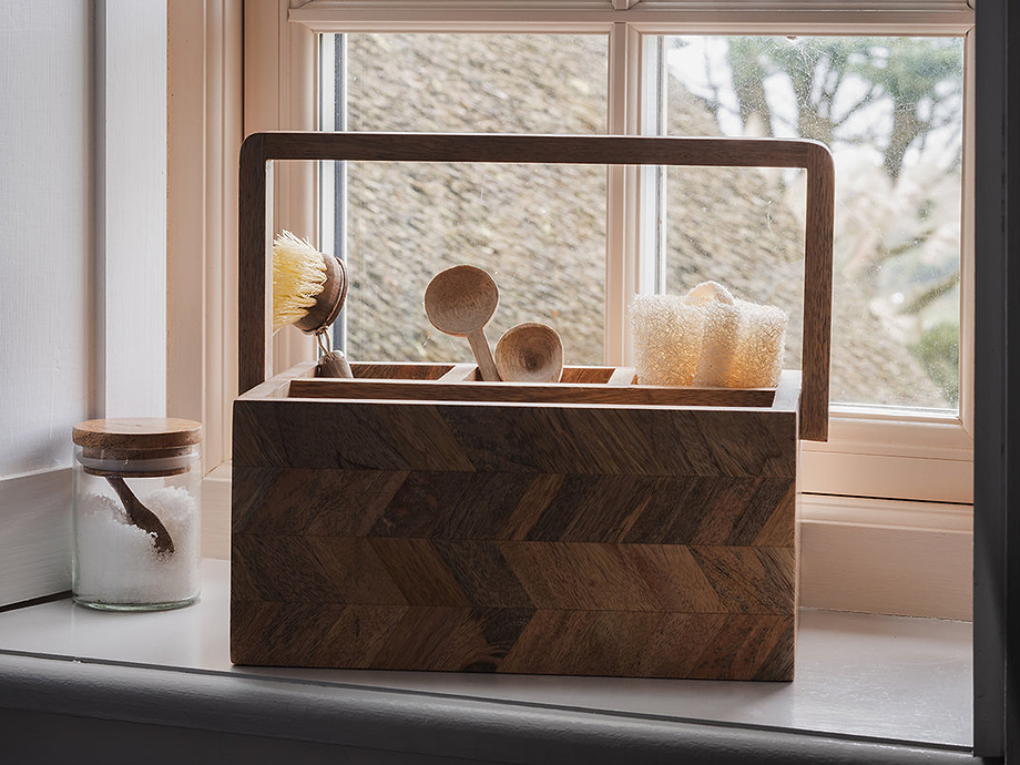 Sukha Mango Wood Caddy - Natural