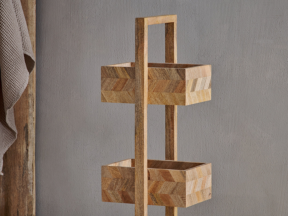 Sukha Mango Wood Storage Caddy - Natural