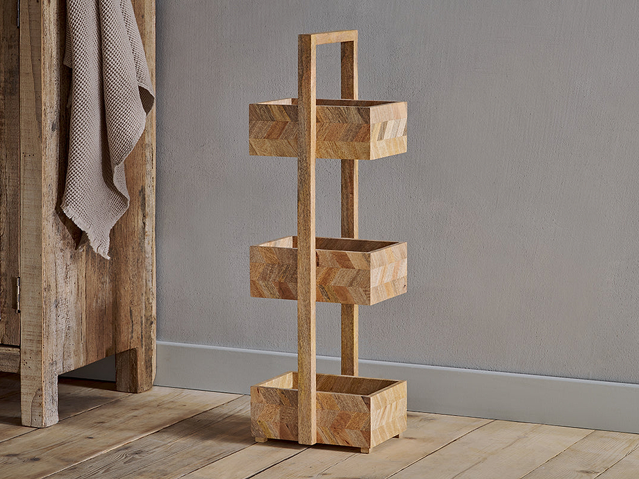 Sukha Mango Wood Storage Caddy - Natural
