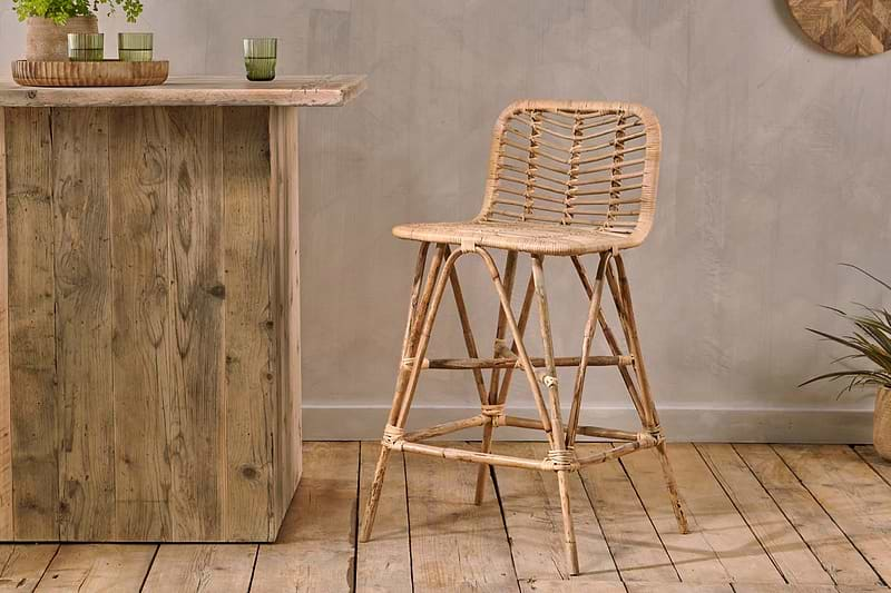 Taung Rattan Counter Chair - Natural