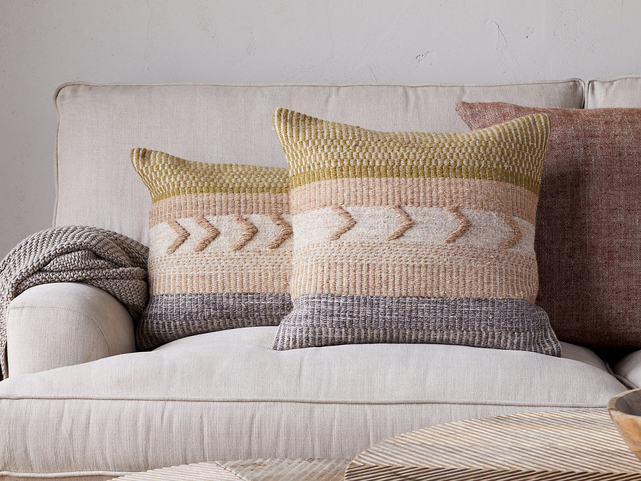Tuleeka Wool Cushion Cover - Ochre
