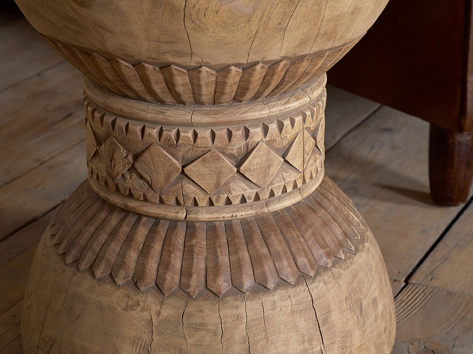 Taru Carved Side Table - Natural