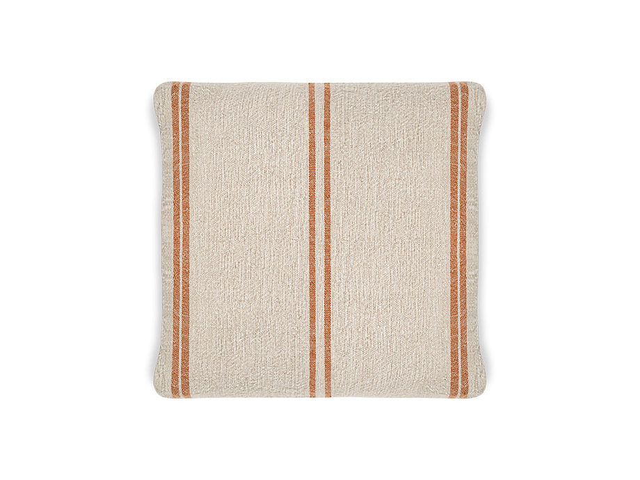 Tajana Linen Stripe Cushion Cover - Rust