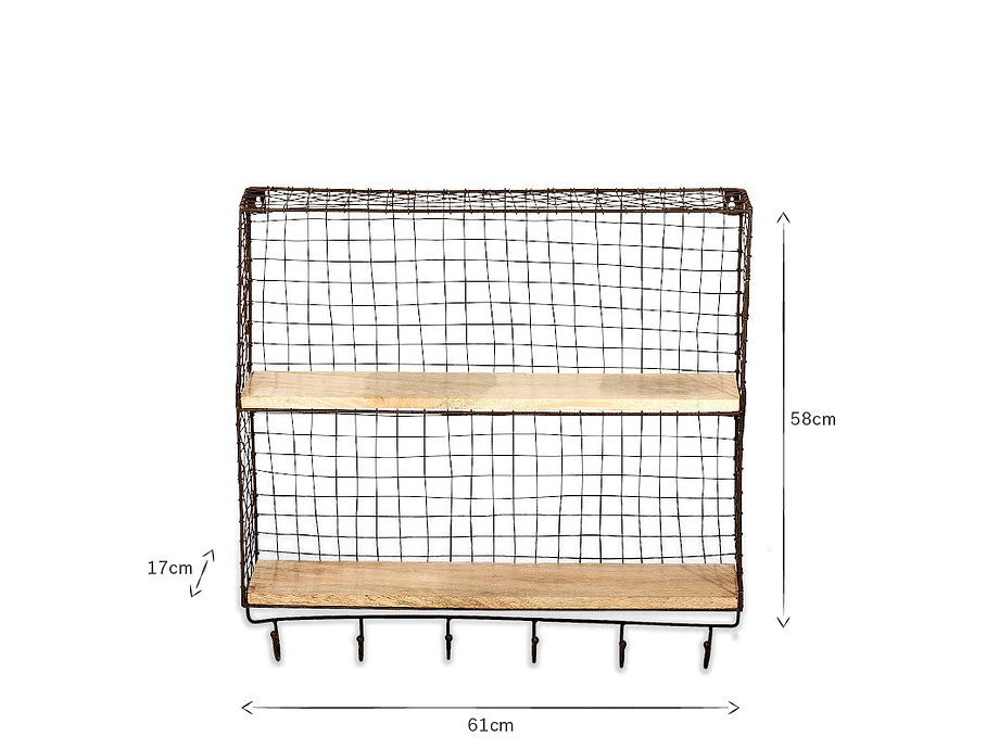 Tamba Shelf with Hooks