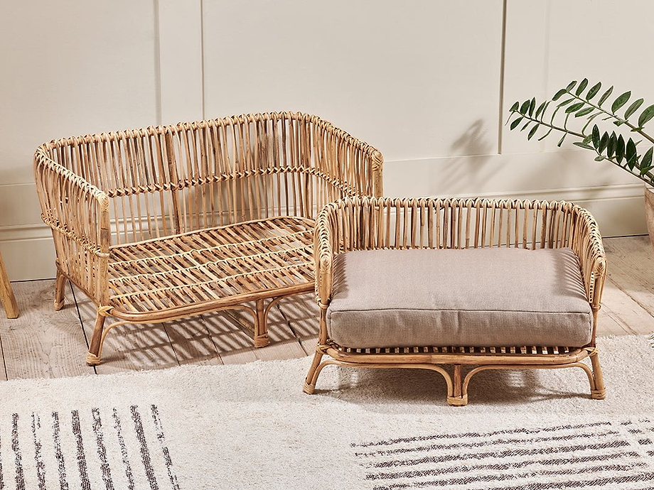 Tanvyk Rattan Pet Bed - Natural - Large