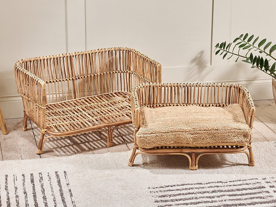Tanvyk Rattan Pet Bed - Natural - Large