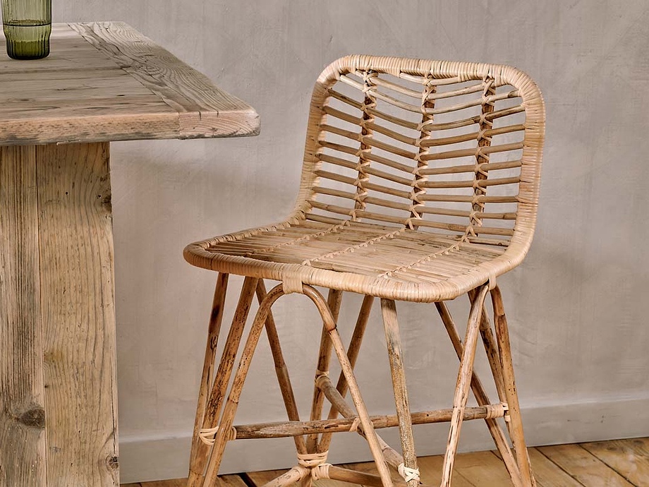 Taung Rattan Counter Chair - Natural