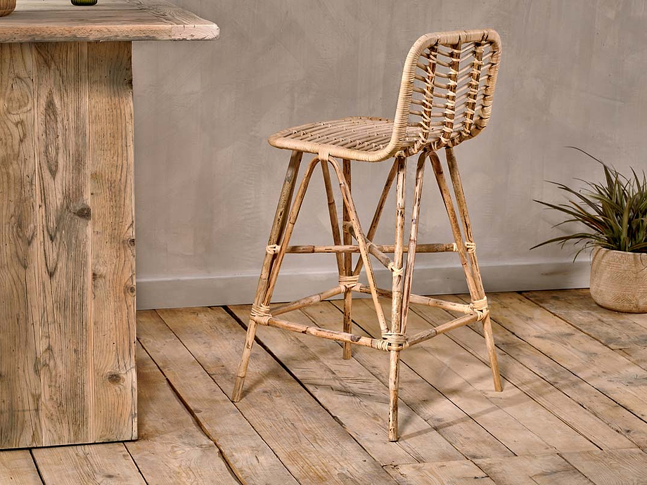 Taung Rattan Counter Chair - Natural