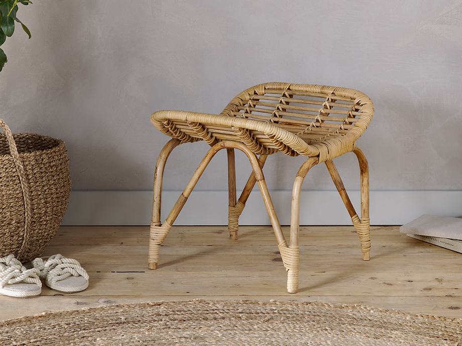 Taung Rattan Low Stool - Natural