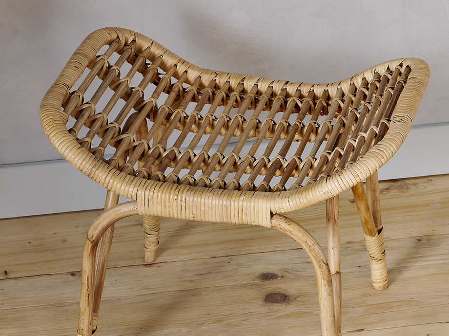 Taung Rattan Low Stool - Natural