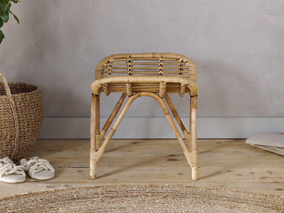 Taung Rattan Low Stool - Natural