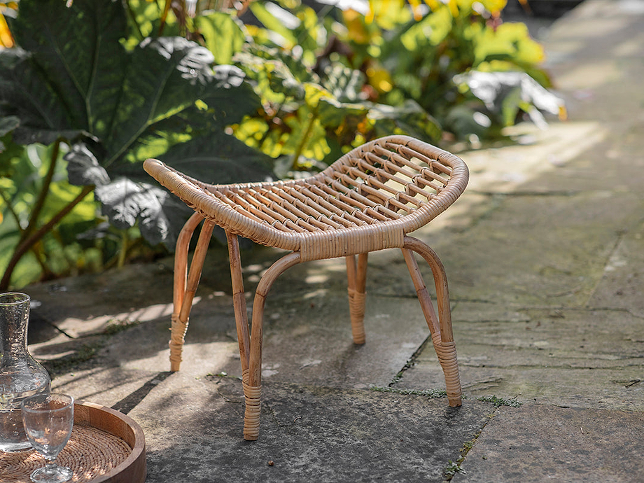 Taung Rattan Low Stool - Natural