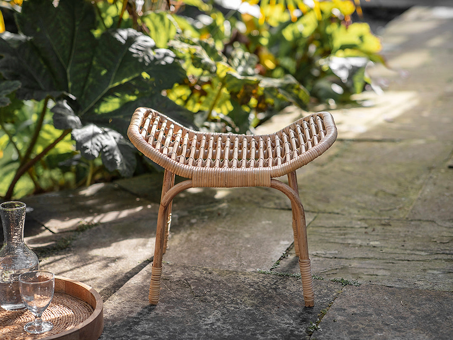 Taung Rattan Low Stool - Natural