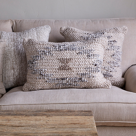 Tendai Cotton & Wool Cushion Cover - Natural-nkuku