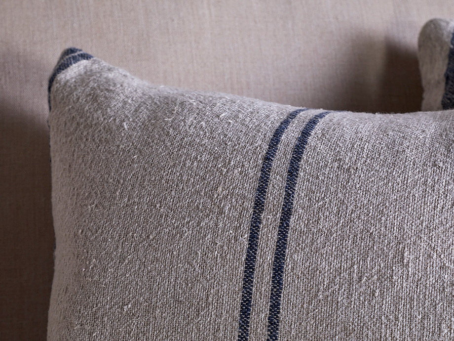 Tendali Linen Stripe Cushion Cover - Navy