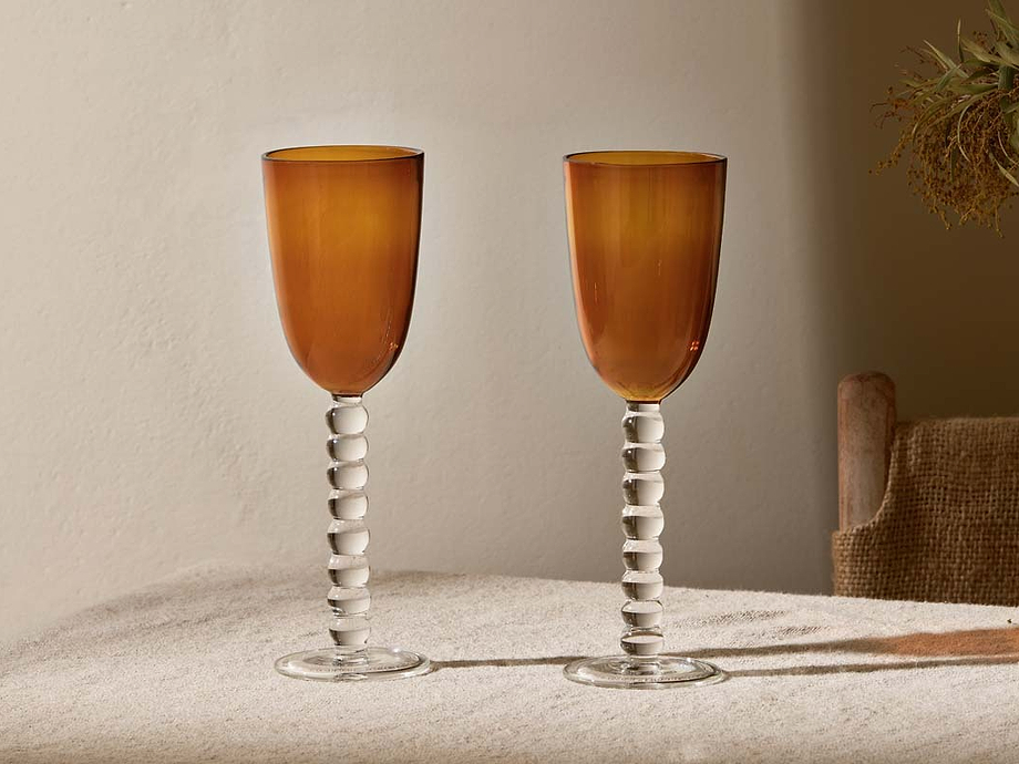 Thimma Wine Glass - Amber (Set of 2)