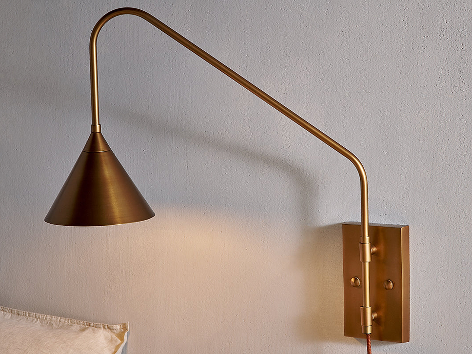 Thottam Swing Arm Wall Lamp - Antique Brass