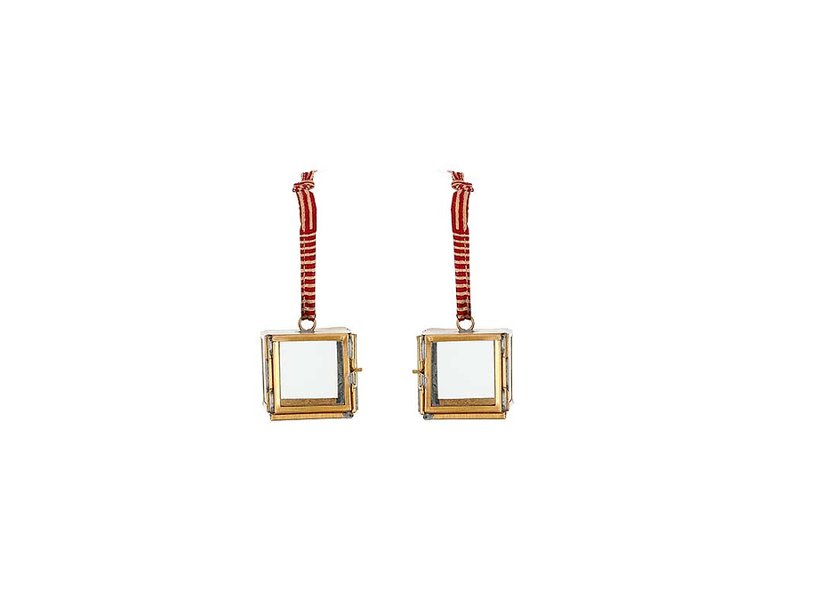 Tiny Kiko Box Decorations (Set of 2) - Antique Brass