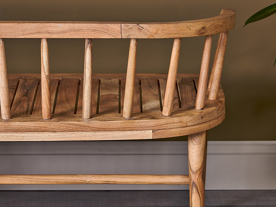 Tipu Acacia Wood Bench