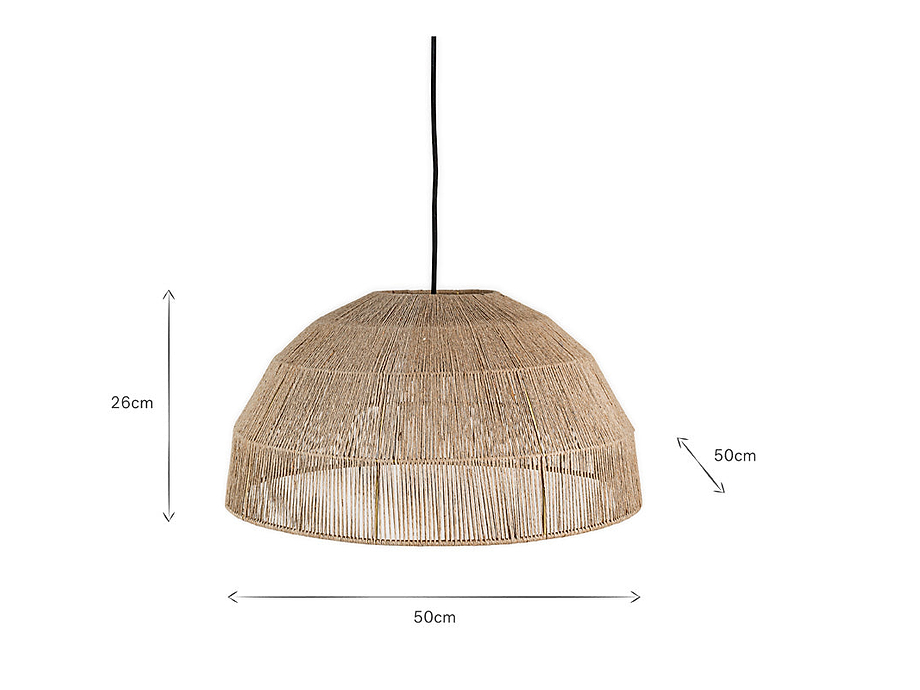 Tivi Natural Jute Lampshade - Natural