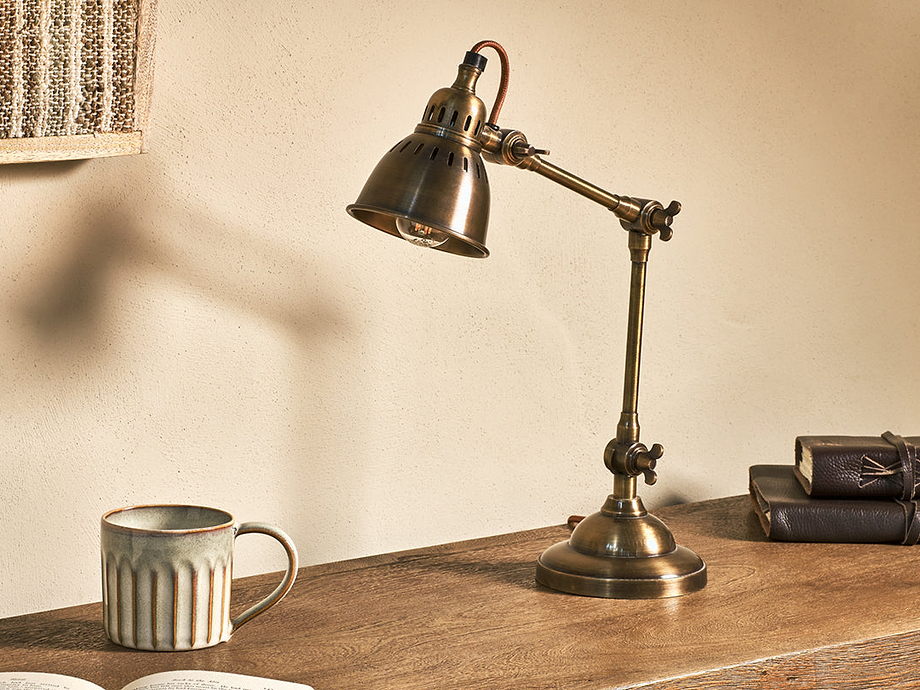 Tubu Antique Brass Desk Lamp