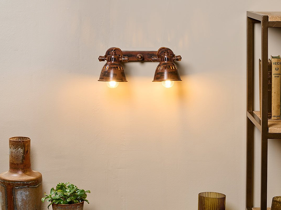 Tubu Brass Double Spot Light - Rust