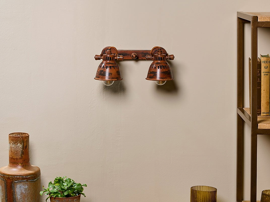 Tubu Brass Double Spot Light - Rust