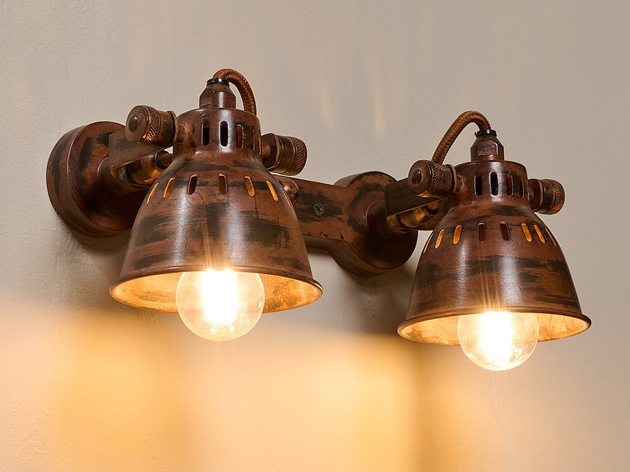 Tubu Brass Double Spot Light - Rust
