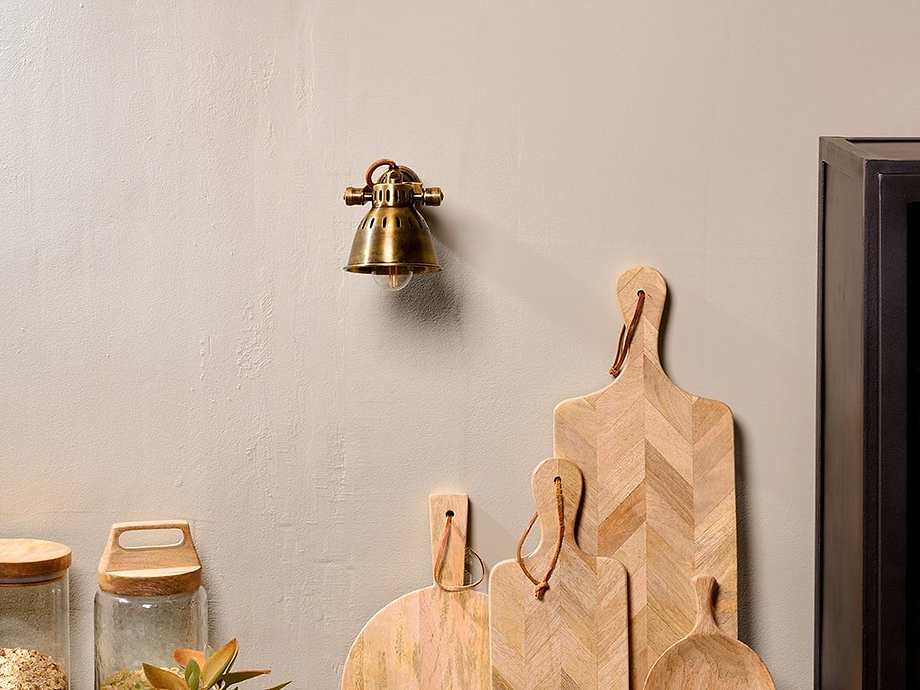 Tubu Brass Spot Light - Antique Brass