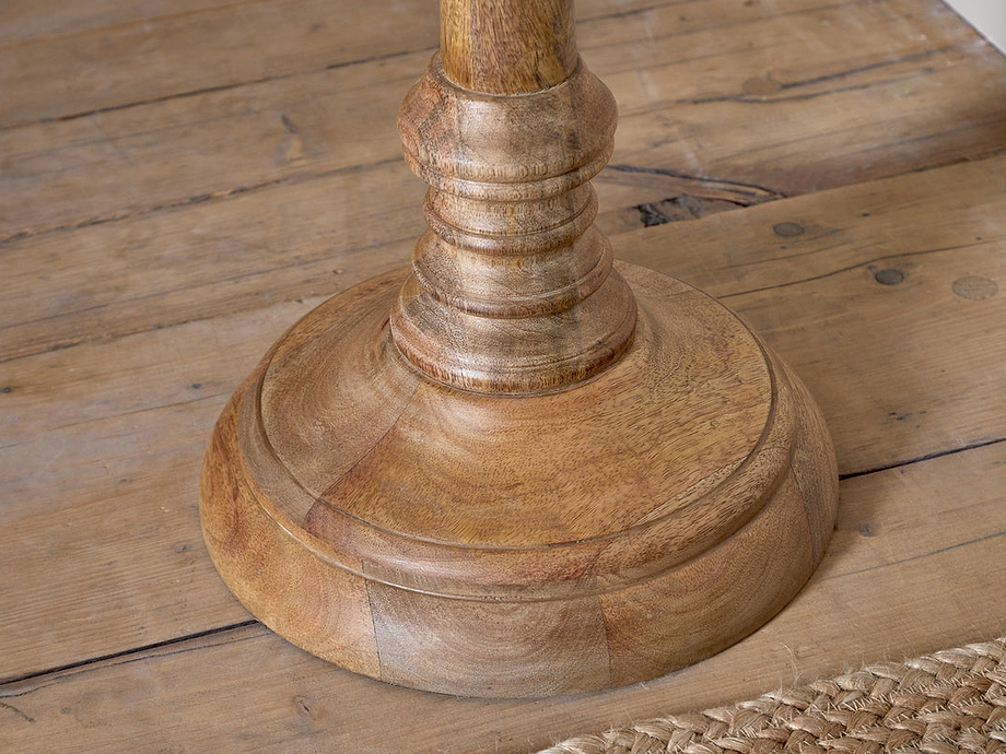 Usha Classic Wooden Floor Lamp - Natural