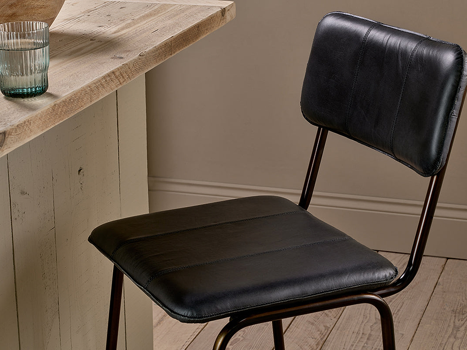 Ukari Counter Chair - Aged Black