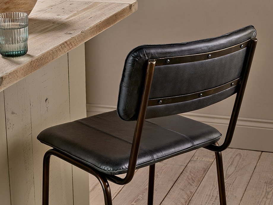 Ukari Counter Chair - Aged Black