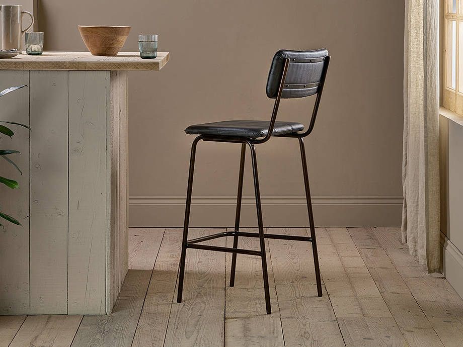 Ukari Counter Chair - Aged Black