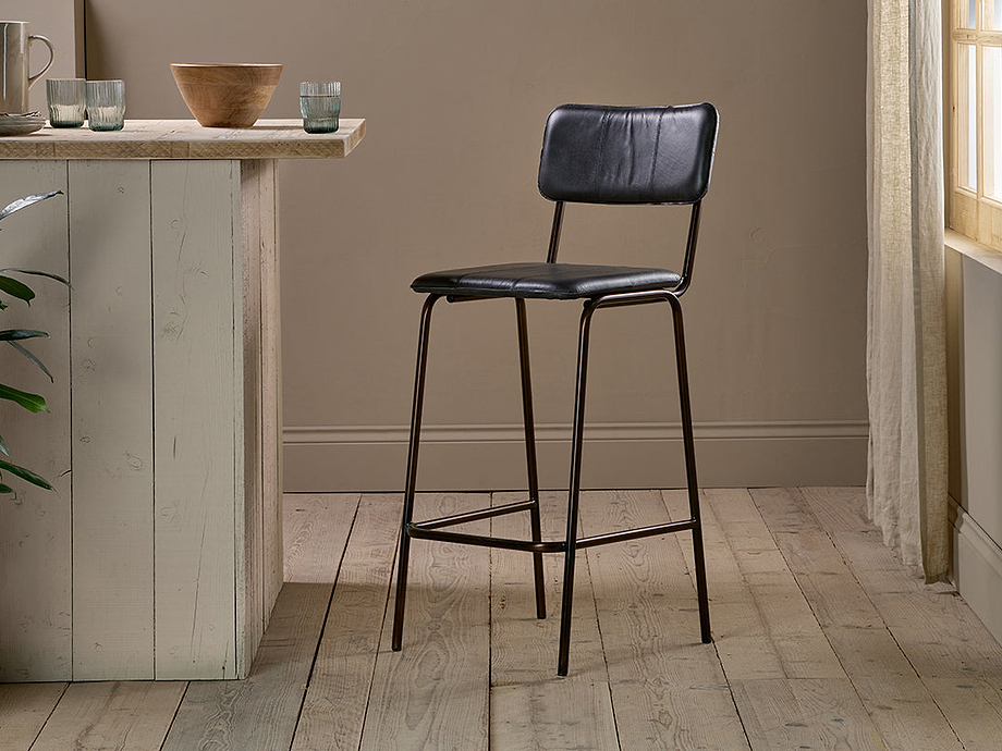 Ukari Counter Chair - Aged Black